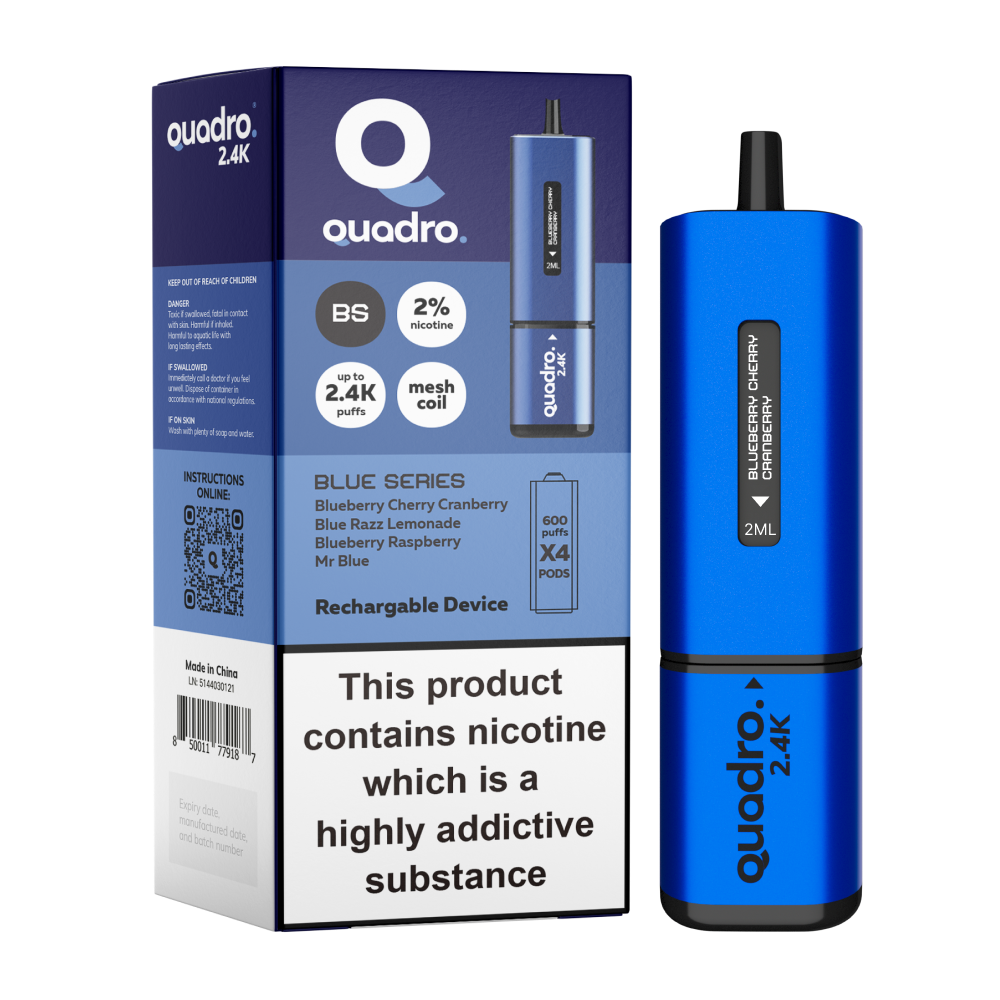 Blue Edition - Quadro 4 IN 1 Series 2400 Puff