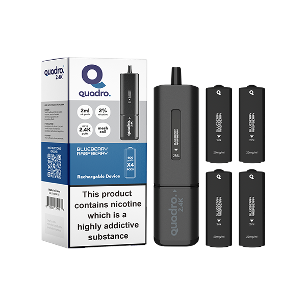 Blueberry Raspberry - Quadro Black Series 2.4K Pod Vape Kit