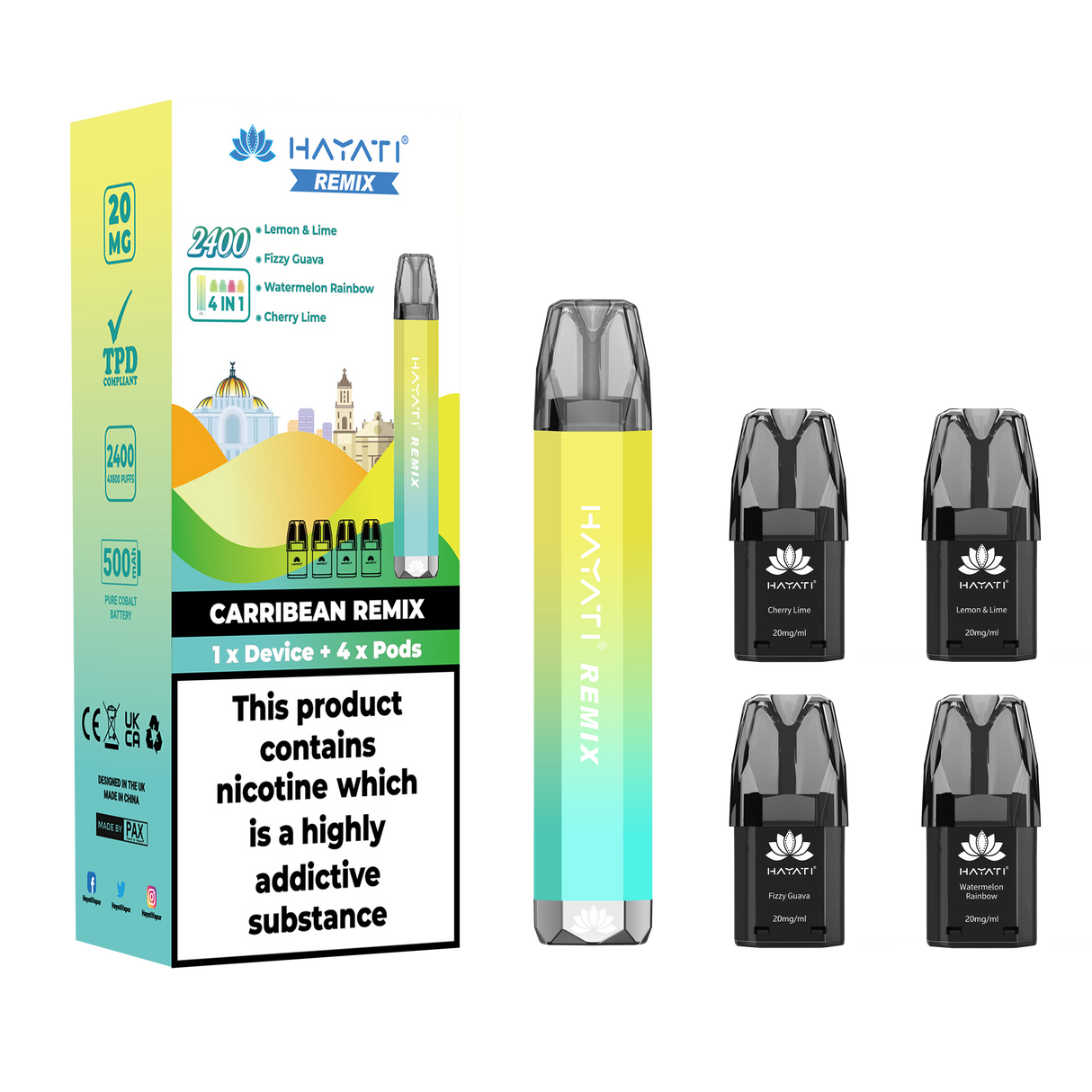 Hayati Remix 2400 4in1 Vape Kit