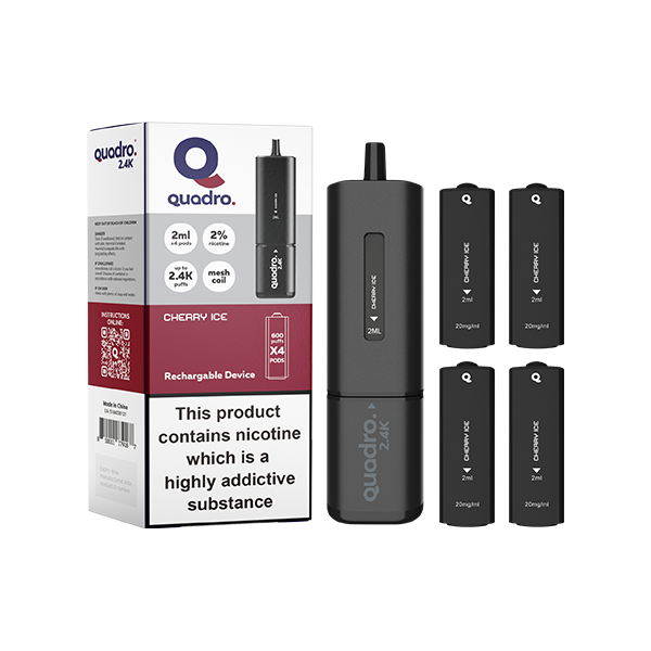 Cherry Ice - Quadro Black Series 2.4K Pod Vape Kit