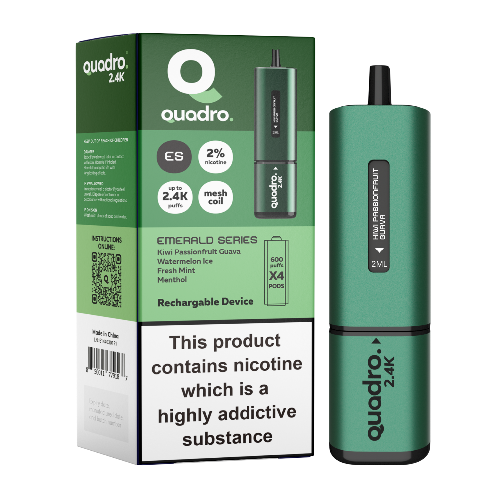 Emerald Edition - Quadro 4 IN 1 Series 2400 Puff