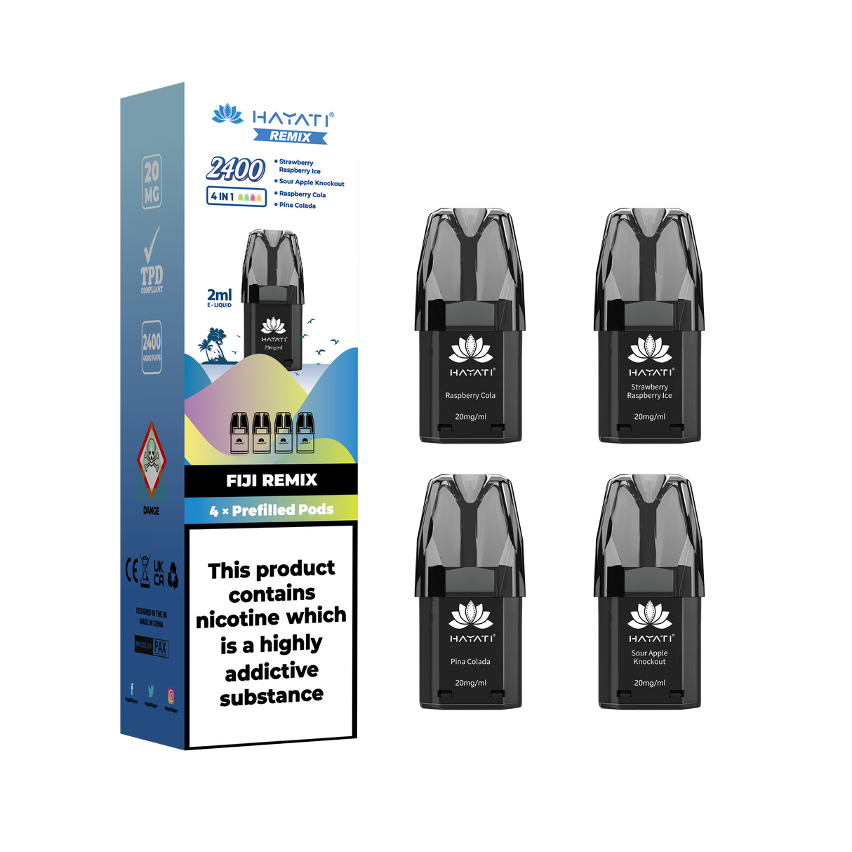 Hayati Remix 2400 Prefilled Pods (Pack OF 4 PODS)