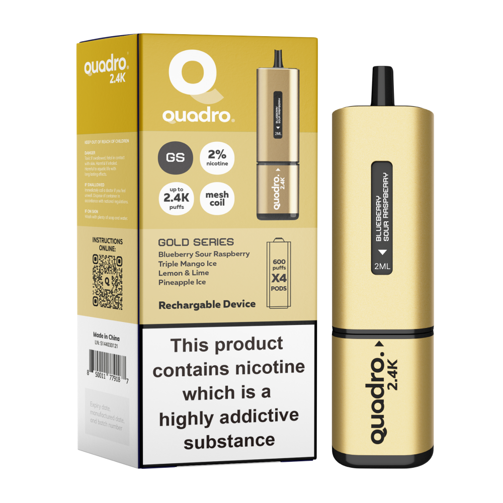 Gold Edition - Quadro 4 IN 1 Series 2400 Puff