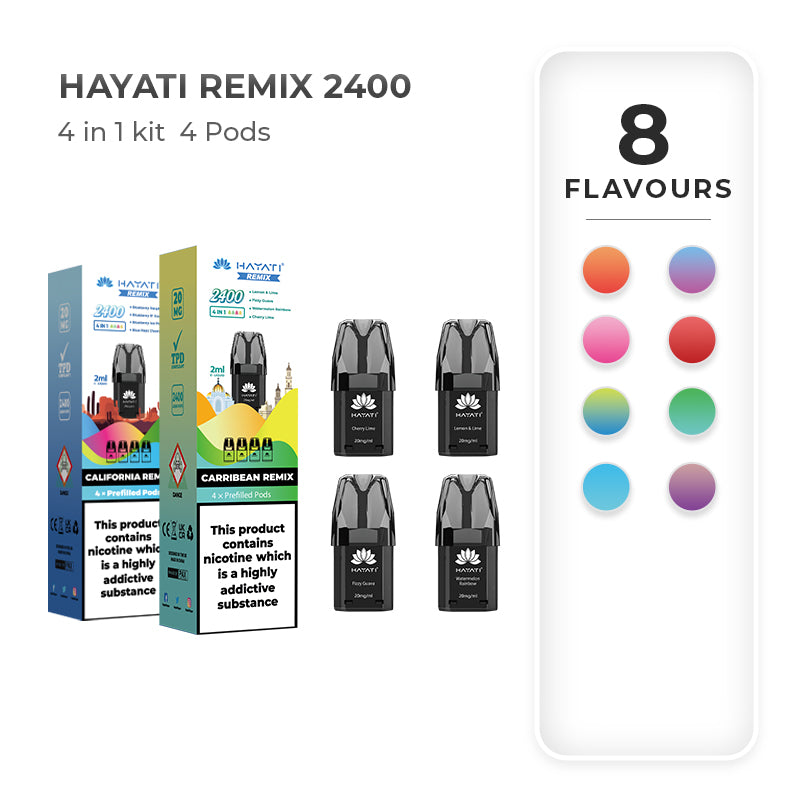 Hayati Remix 4 in 1 2400  Prefilled Pods - 20mg