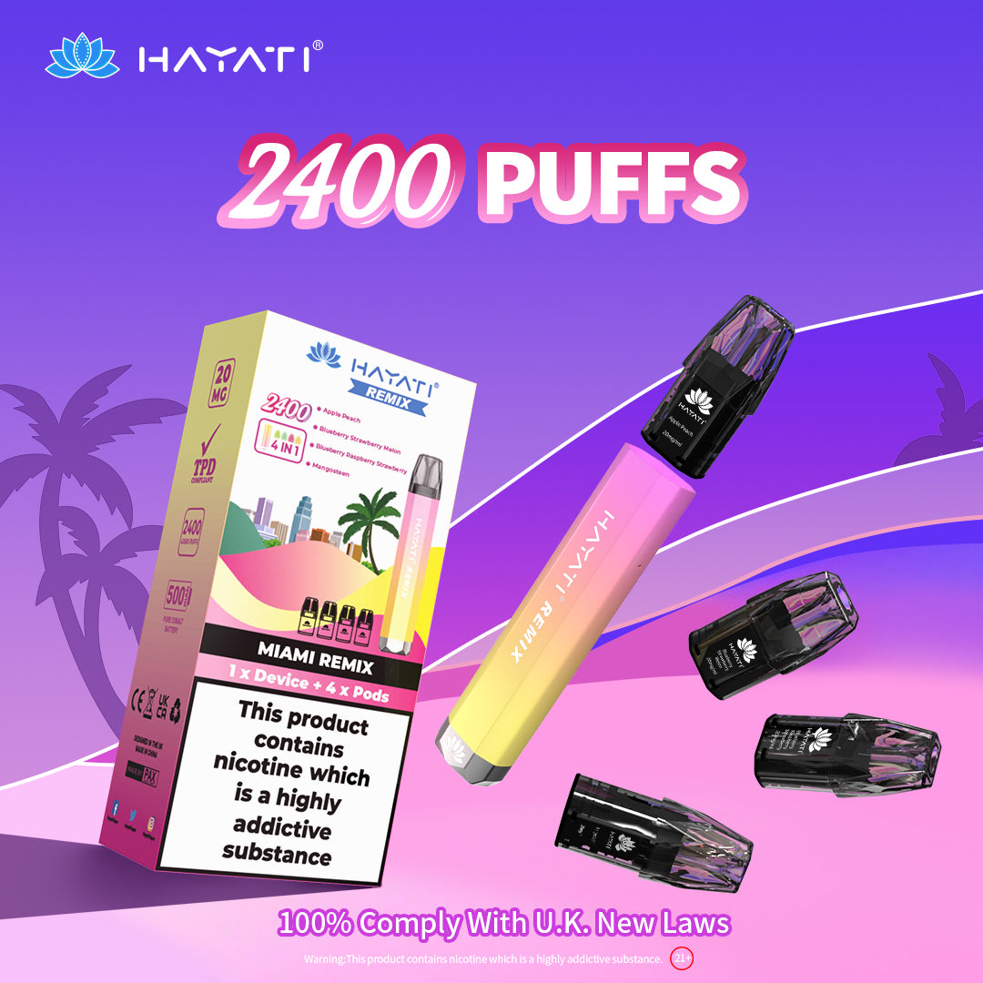 Hayati Remix 2400 Prefilled Pods (Pack OF 4 PODS)