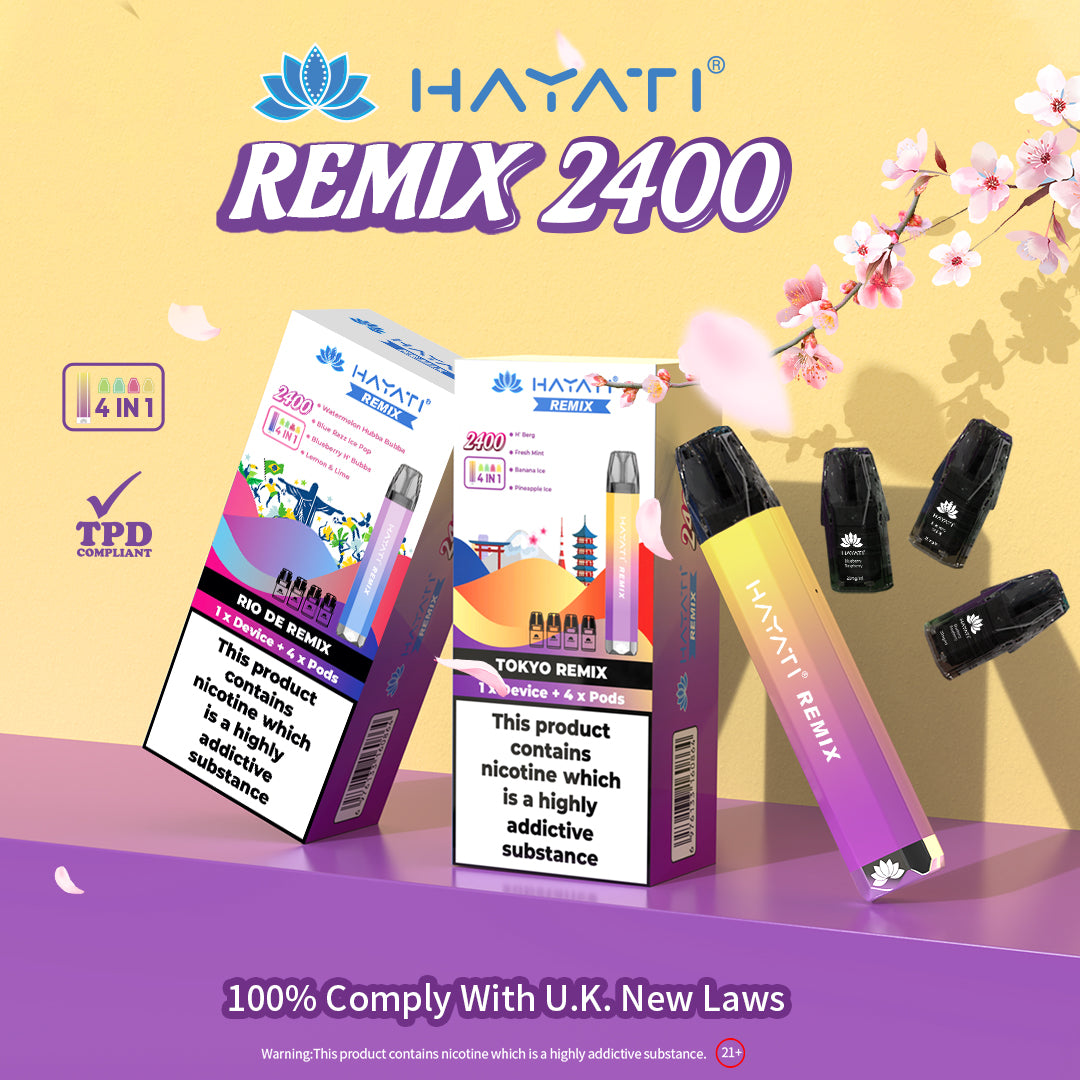 Hayati Remix 2400 Prefilled Pods (Pack OF 4 PODS)