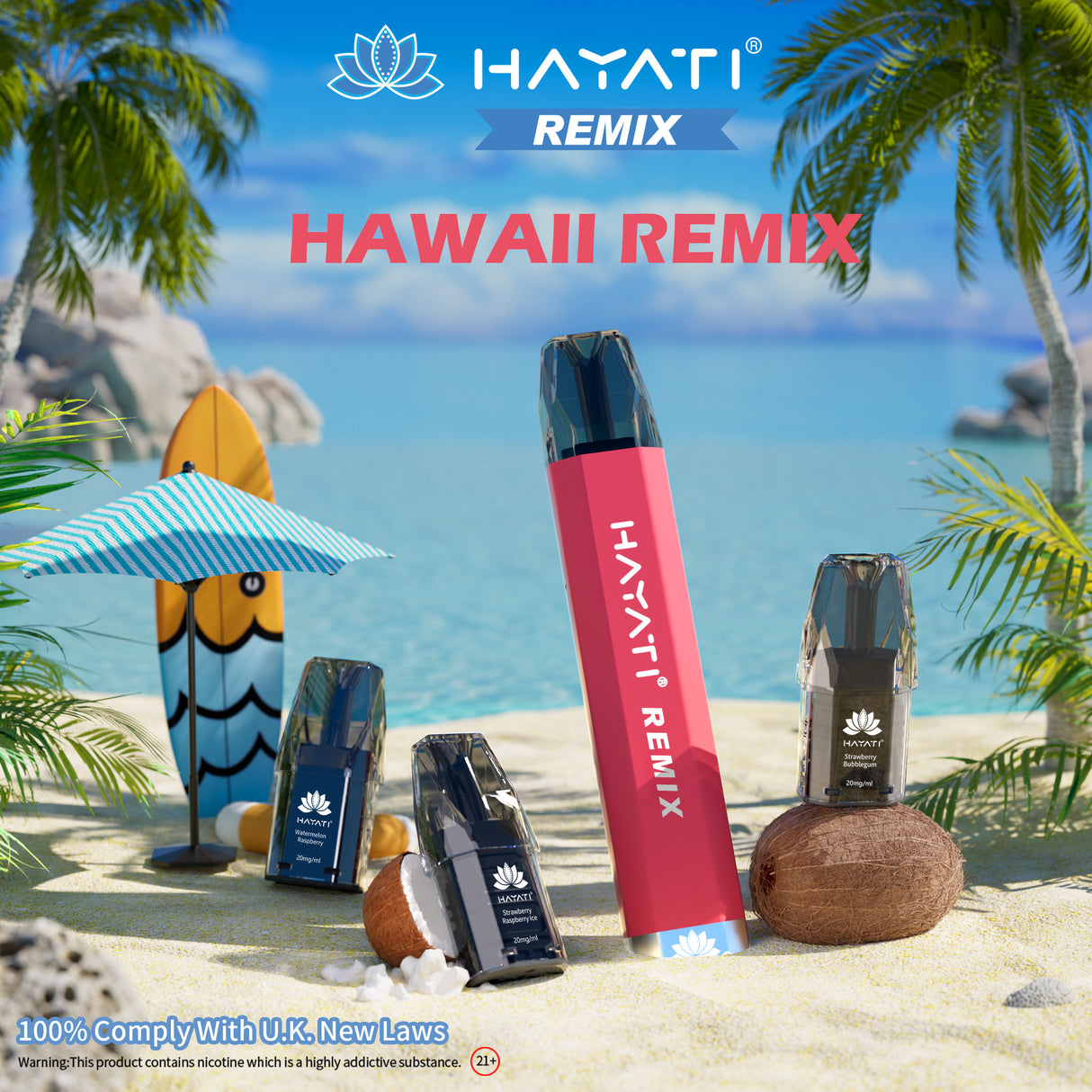 Hayati Remix 2400 Prefilled Pods (Pack OF 4 PODS)