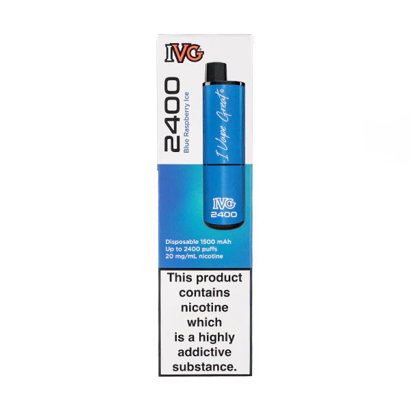 Blue Raspberry Ice - IVG 2400 Disposable Vape 4 IN 1