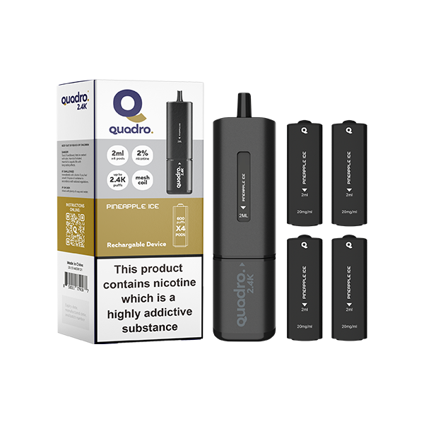 Pineapple Ice - Quadro Black Series 2.4K Pod Vape Kit