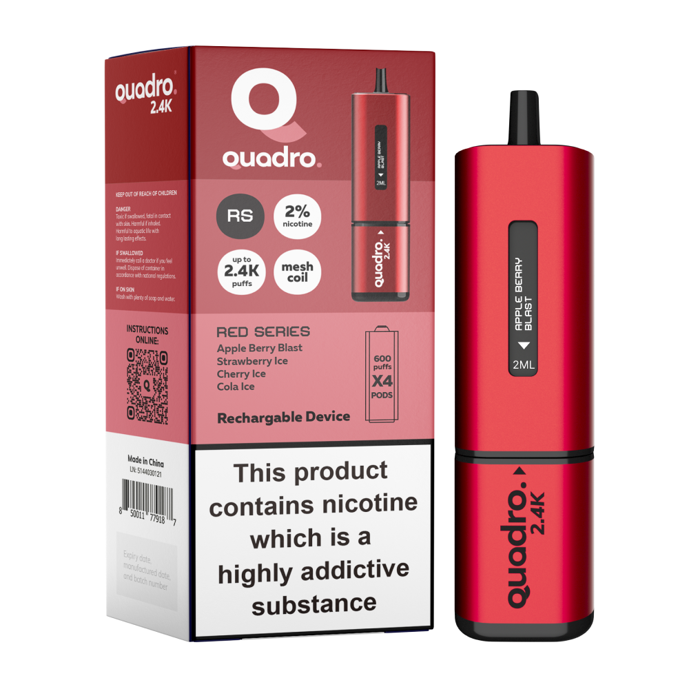 Red Edition - Quadro 4 IN 1 Series 2400 Puff