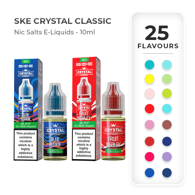 Crystal Classic Nic Salts Ske E-Liquids - 10ml