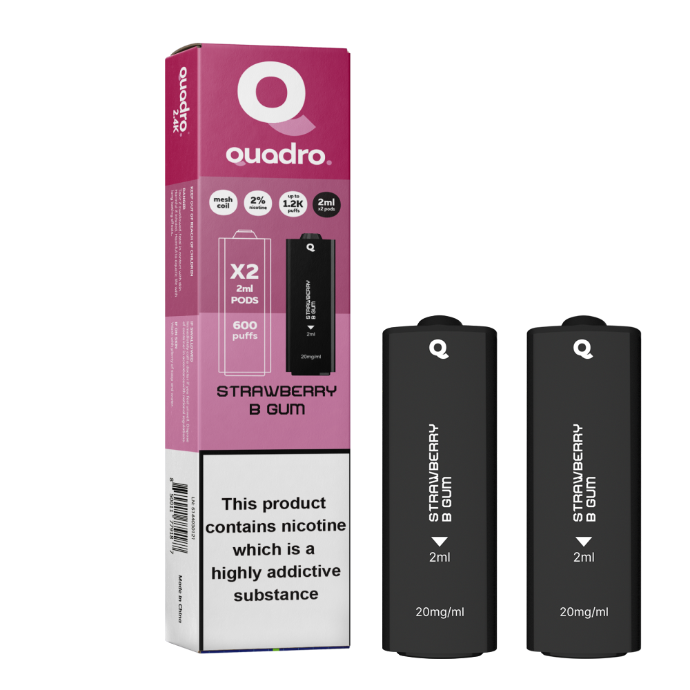 Strawberry B Gum - Quadro Prefilled Pod