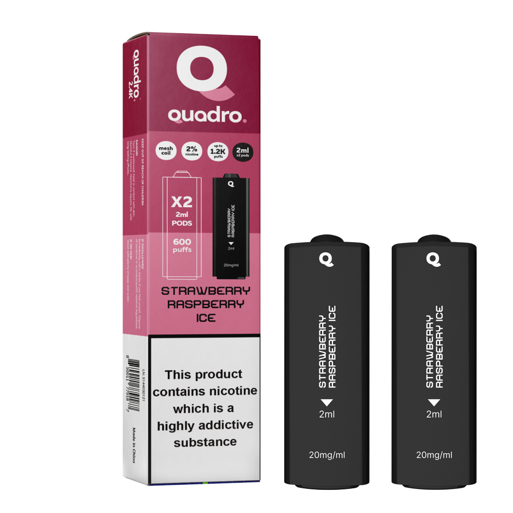 Strawberry Raspberry Ice - Quadro Prefilled Pod