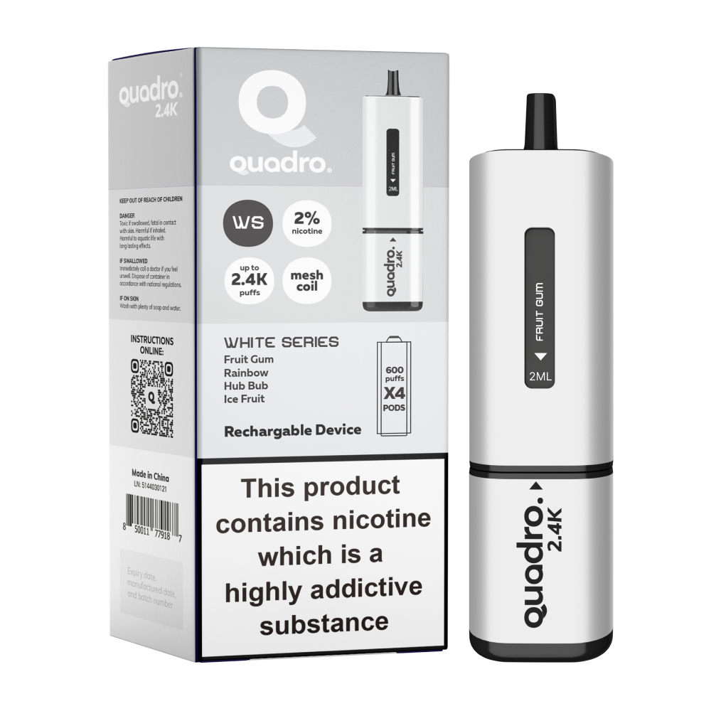 White Edition - Quadro 4 IN 1 Series 2400 Puff