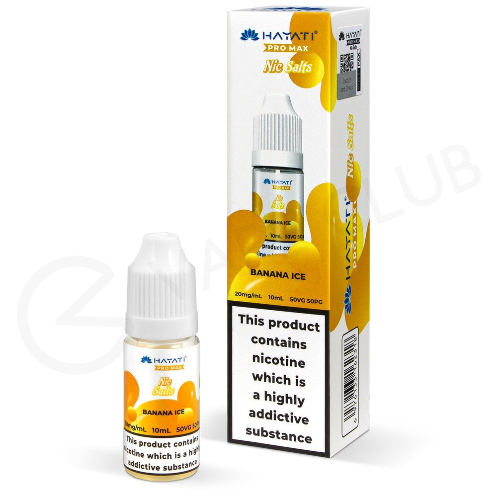 Hayati Pro Max Nic Salt E-Liquid Banana Ice - 10ml