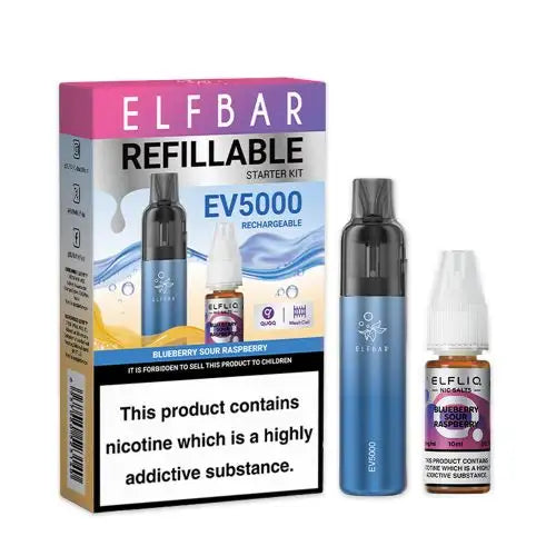 Blueberry Sour Raspberry - ElfBar EV5000 Refillable Rechargeable Vape Kit