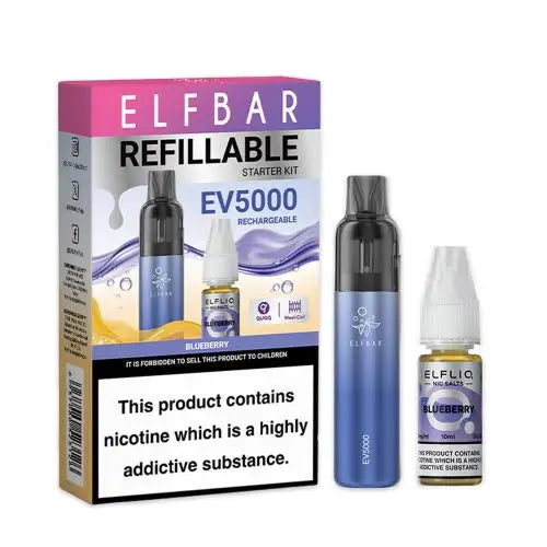 Blueberry - ElfBar EV5000 Refillable Rechargeable Vape Kit