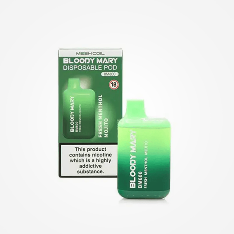 Fresh Menthol Mojito - Bloody Mary BM600 Disposable Vape Kit