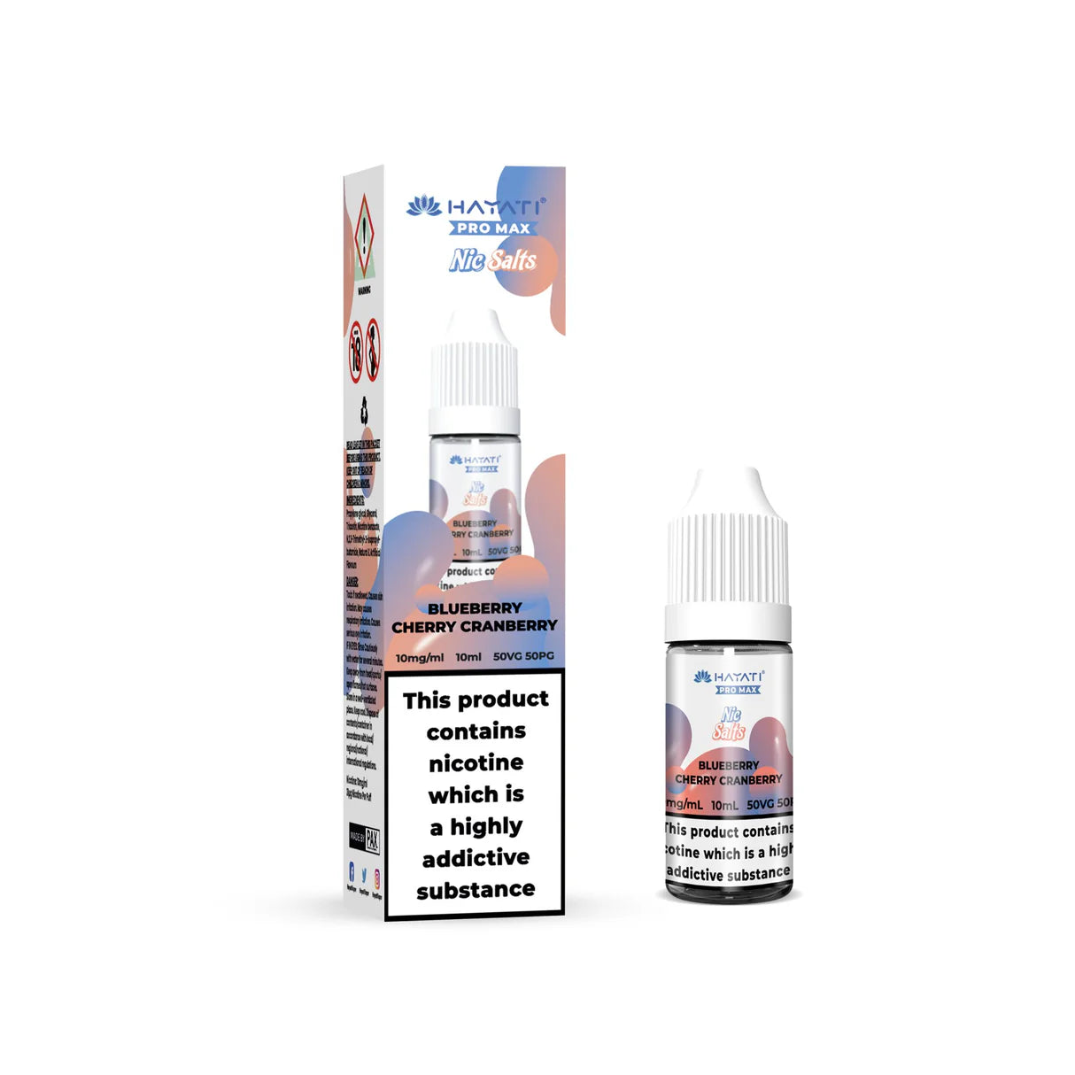 Hayati Pro Max Nic Salt E-Liquid Blueberry Cherry Cranberry - 10ml