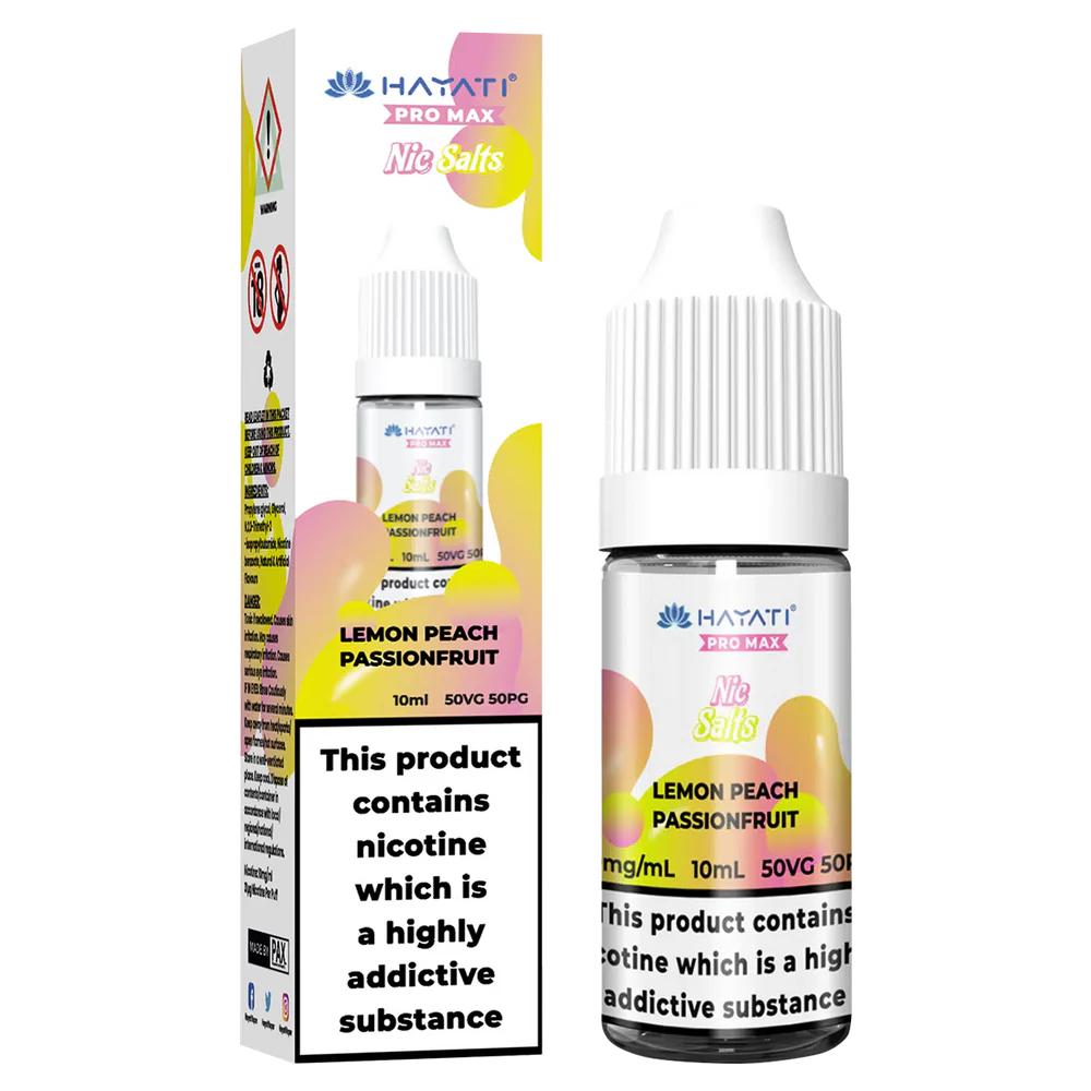 Hayati Pro Max Nic Salt E-Liquid Lemon Peach Passionfruit - 10ml