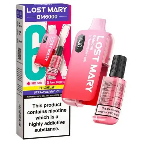 Strawberry Ice - Lost Mary BM6000 Big Puff Vape Kit