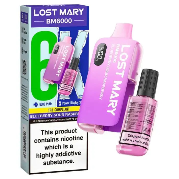 Blueberry Sour Raspberry - Lost Mary BM6000 Big Puff Vape Kit