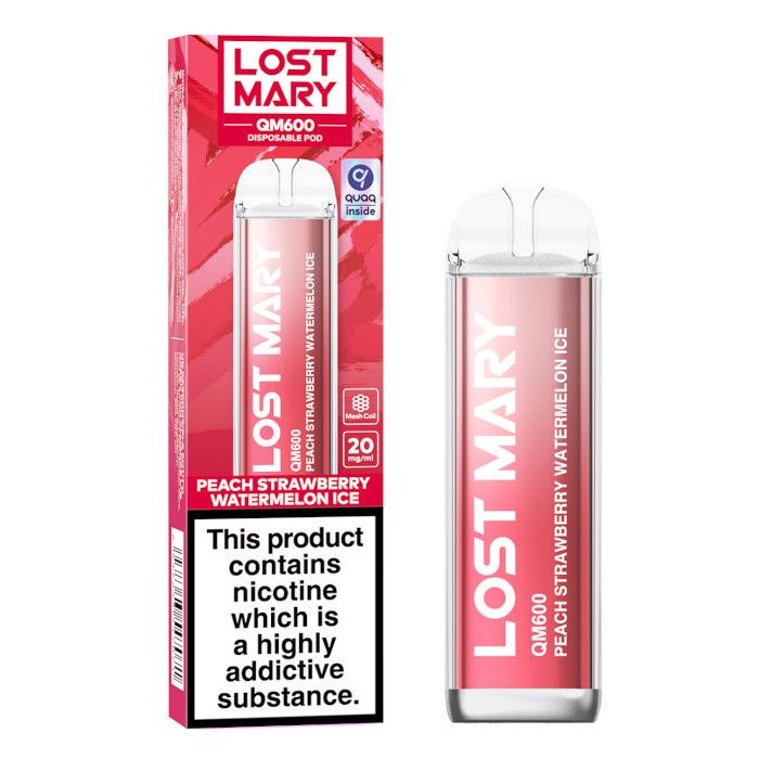 Peach Strawberry Watermelon - Lost Mary QM600 Disposable Vape