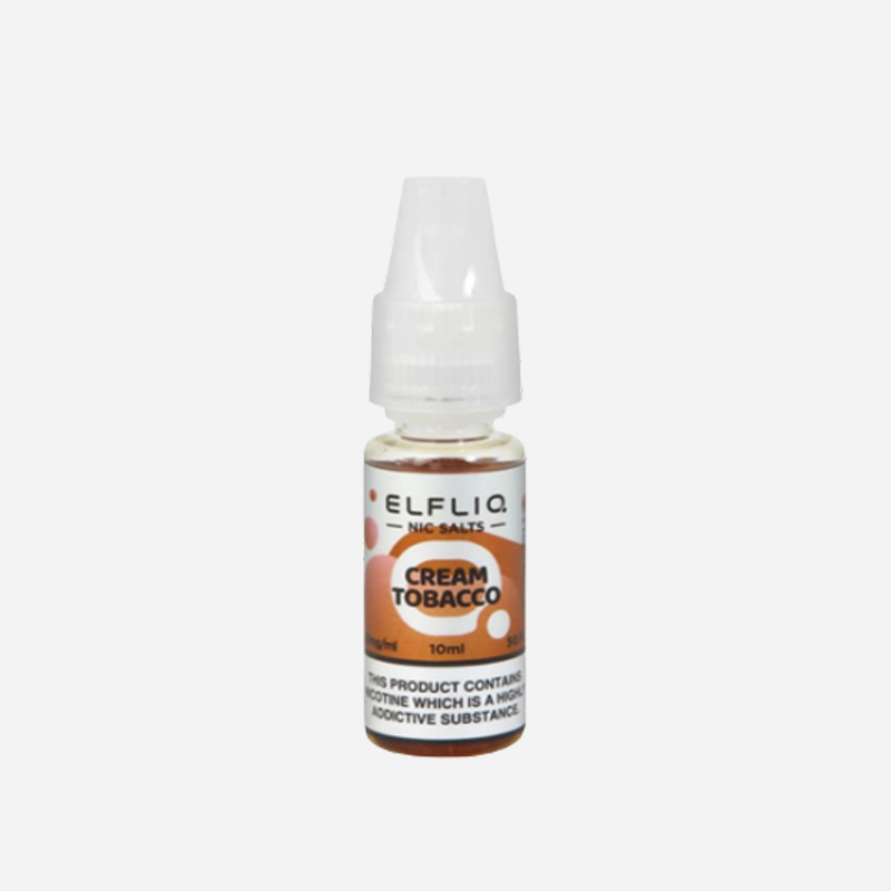 Cream Tobacco - ELFLIQ-ELFBAR  Nic Salt E-Liquid - 10ml