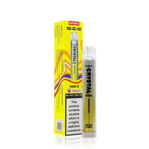 Banana Ice - SKE Crystal Bar 600 Puffs Disposable Vape