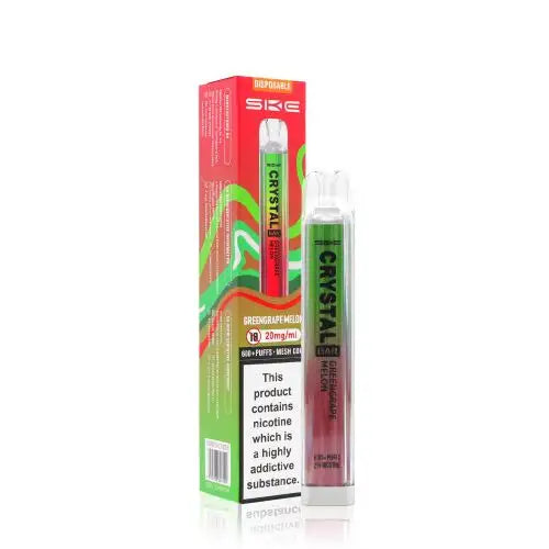 Green Grape Melon - SKE Crystal Bar 600 Puffs Disposable Vape