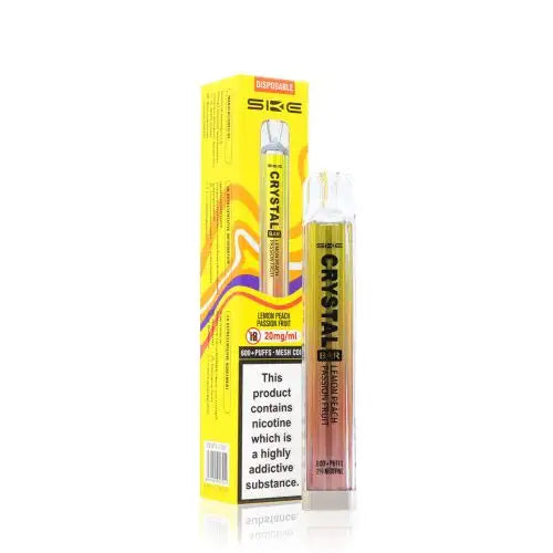 Lemon Peach Passionfruit - SKE Crystal Bar 600 Puffs Disposable Vape