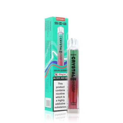 Sour Apple Blueberry - SKE Crystal Bar 600 Puffs Disposable Vape