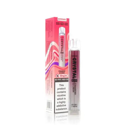 Strawberry Ice Cream - SKE Crystal Bar 600 Puffs Disposable Vape