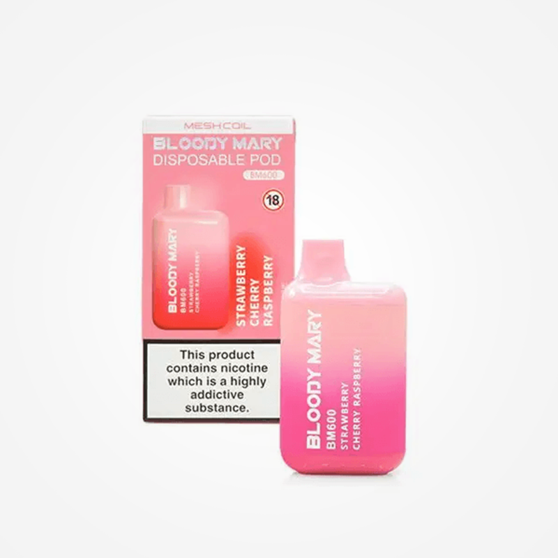 Strawberry Cherry Raspberry - Bloody Mary BM600 Disposable Vape Kit