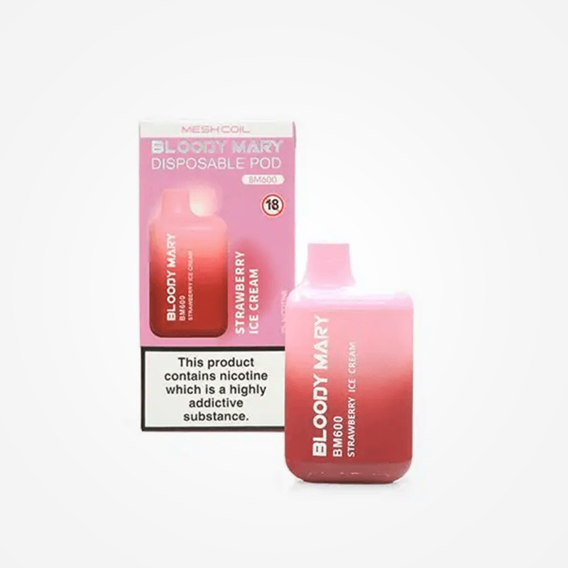 Strawberry Ice Cream - Bloody Mary BM600 Disposable Vape Kit