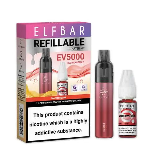 Watermelon - ElfBar EV5000 Refillable Rechargeable Vape Kit